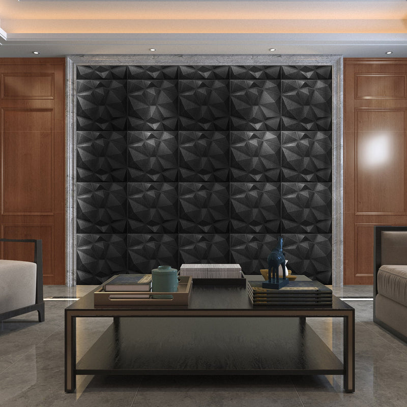 Diamond Fever Square 3D Leather Wall Panel - Image 3