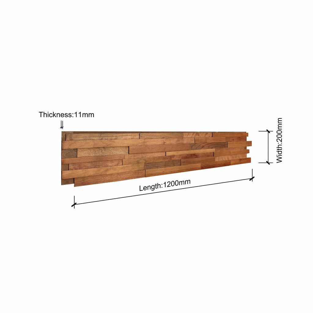 Hori 3D Wood Wall Panel - Brown Tones (Set of 4 or 12) - Image 5