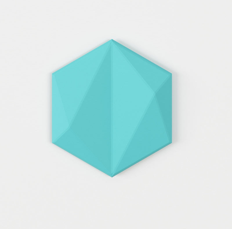 Euclid Hexagon 3D Leather Wall Panel - Image 2