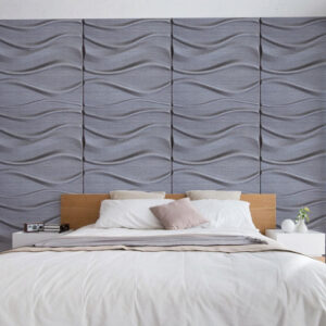 River Square 3D Leather Wall Panel