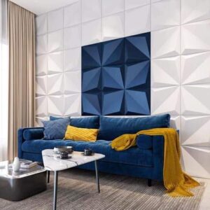 Leaves Square 3D Leather Wall Panel