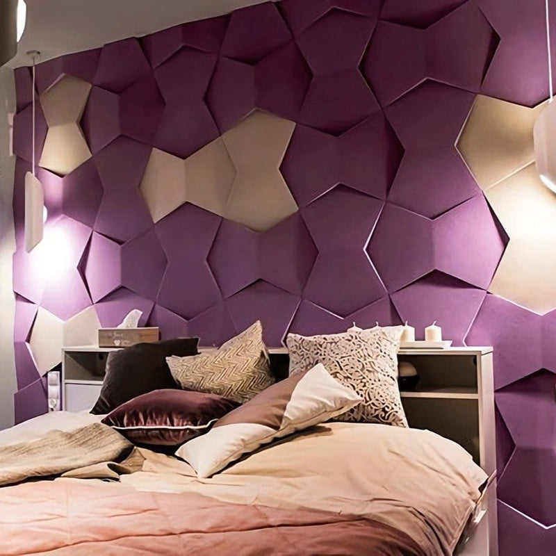 Bowtie Geometric 3D Leather Wall Panel - Image 12