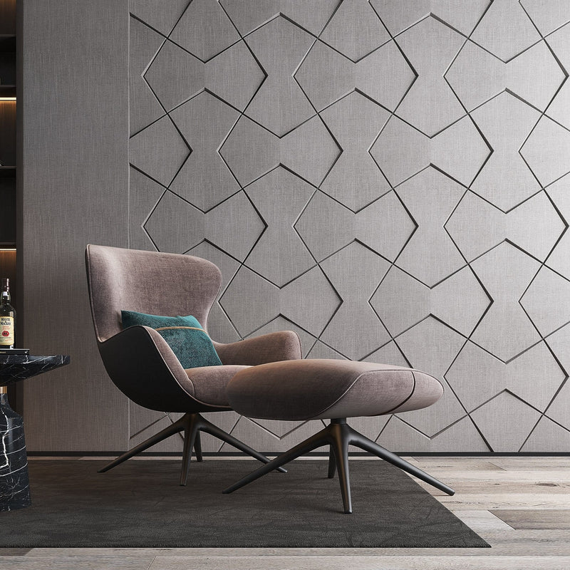 Bowtie Geometric 3D Leather Wall Panel - Image 2