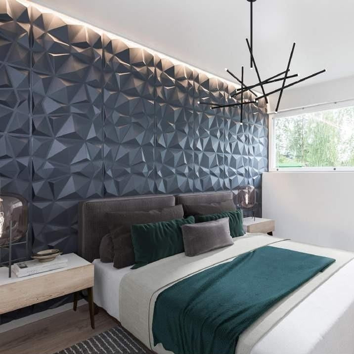 Diamond Fever Square 3D Leather Wall Panel - Image 6