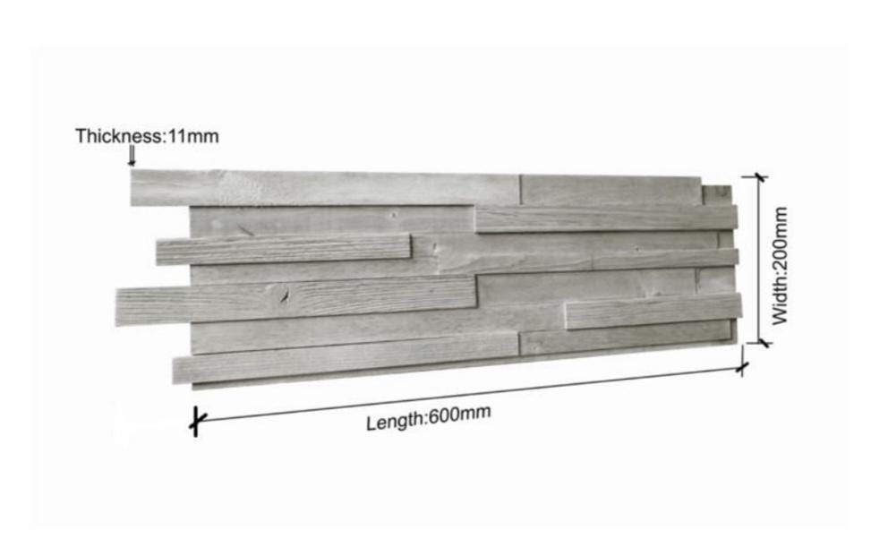 Albi 3D Wood Wall Panel - Grey/White Tones (Set of 4 or 12) - Image 2